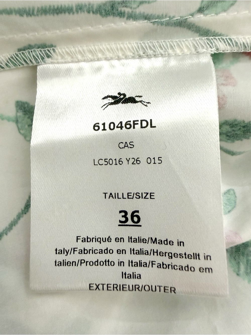 NWT Longchamp SS23 Floral Botanical Tiered Maxi Dress in White Floral Sz US 4 - Picture 14 of 17